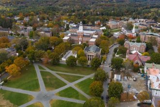 The campus of Dartmouth College in Hanover, New Hampshire, on October 17, 2021.