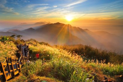 Exploring Taiwan's natural beauty: Alishan, a National Forest Recreation Area, is famed for its mist-covered mountains and lush green valleys.