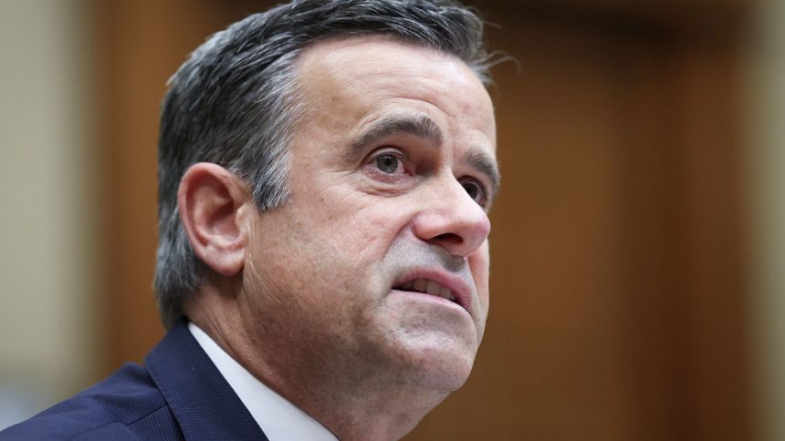 WASHINGTON, DC - APRIL 18: Former Director of National Intelligence John Ratcliffe testifies before the House Select Subcommittee on the Coronavirus Pandemic April 18, 2023 in Washington, DC. The committee heard testimony on the subject “Investigating the Origins of COVID-19” during the hearing.  (Photo by Win McNamee/Getty Images)