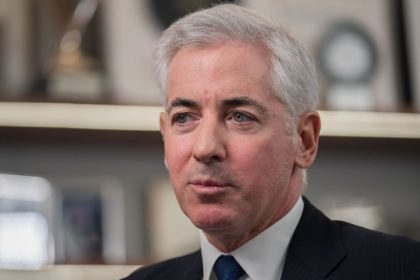 Bill Ackman, chief executive officer of Pershing Square Capital Management LP, speaks during an interview for an episode of "The David Rubenstein Show: Peer-to-Peer Conversations" in New York on Tuesday, November 28, 2023.