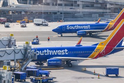 Southwest Airlines aircraft are shown in this file photo at LaGuardia Airport in New York.