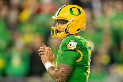 Oregon Ducks quarterback Dillon Gabriel made NCAA history in the program's win over Maryland on Saturday.