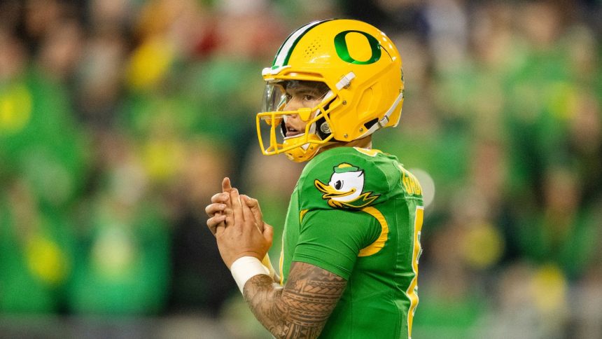 Oregon Ducks quarterback Dillon Gabriel made NCAA history in the program's win over Maryland on Saturday.