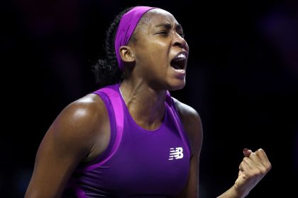 Coco Gauff defeated Aryna Sabalenka in the semifinals of the WTA Finals.