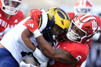 The undefeated Indiana Hoosiers improved to 10-0 with a win against the defending national champion Michigan Wolverines on Saturday.