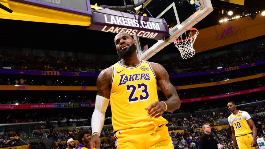 LeBron James hints at his NBA future following Wednesday's Lakers win over the Grizzlies.