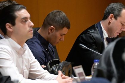 One of the accused, Alejandro Freire, during the trial for the death of Samuel Luiz at the Provincial Court of A Coruna in A Coruna, Spain, pictured on November 13, 2024.