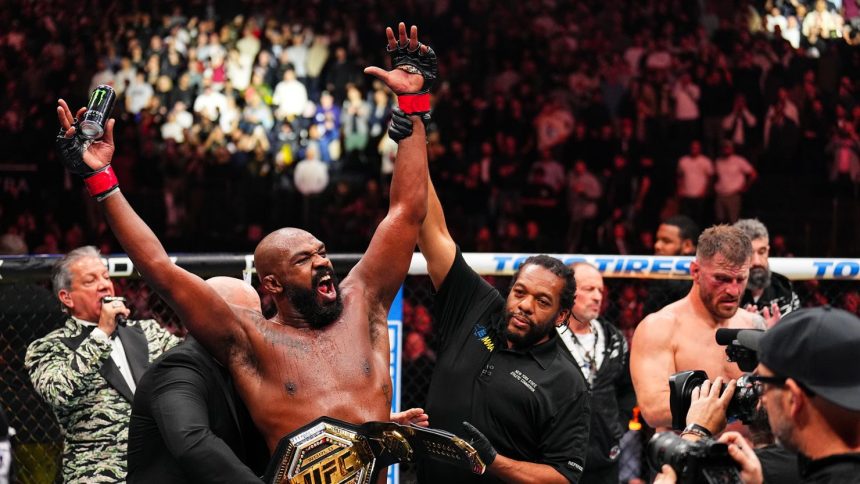 Jon Jones retained his UFC heavyweight title after beating Stipe Miocic.