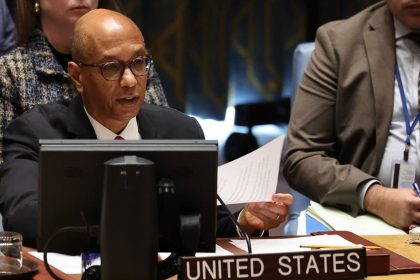 US Ambassador Robert Wood speaks during a United Nations Security Council meeting on November 20 in New York City.