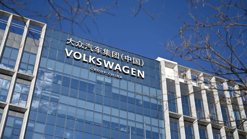 A Volkswagen building in Beijing, seen in November 2024