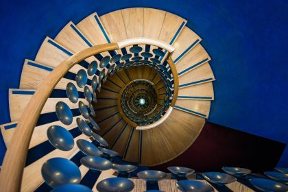 Staircase inside the Magic Circle in London. The magic society was created in 1905 but did not admit women until 1991.