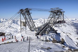 A cable car at the Cime Caron mountain, seen in a file photo.