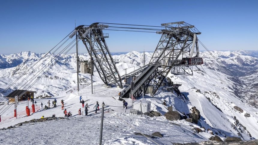 A cable car at the Cime Caron mountain, seen in a file photo.