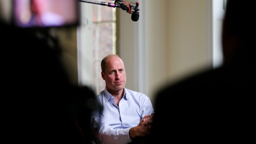 The Prince of Wales, behind the scenes filming a documentary for the Homewards Campaign