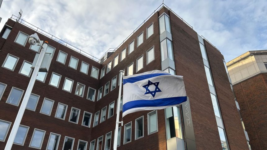 The Israeli Embassy on Shelbourne Road in Dublin.