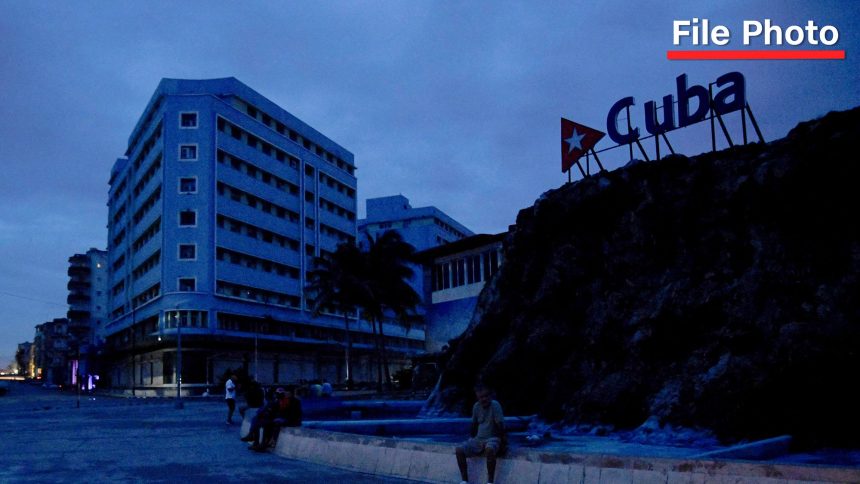 People gather in a plaza as Cuba is hit by an island-wide blackout, in Havana, Cuba, October 18, 2024.