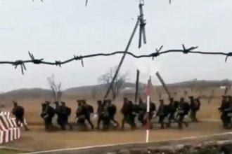 Footage circulated online on Oct 18, 2024 shows North Korean troops training in Russia.