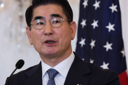 South Korean Defense Minister Kim Yong-hyun attends a joint press conference at the State Department in Washington, DC, on October 31.