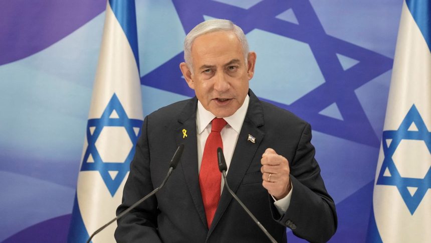 Israeli Prime Minister Benjamin Netanyahu speaks during a press conference in Jerusalem, December 9, 2024.