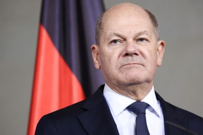 German Chancellor Olaf Scholz speaks to reporters, after a confidence vote request was submitted, in Berlin, Germany on December 11.