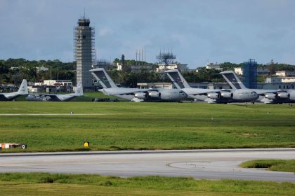 Kadena Air Base in Kadena, Okinawa, Japan, on August 24, 2023.