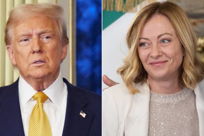 US President-elect Donald Trump and Italian Prime Minister Giorgia Meloni.