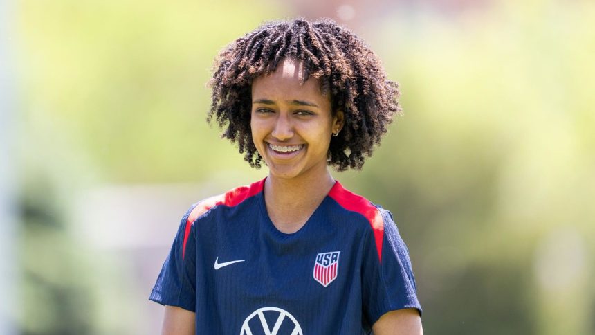 Lily Yohanes of the United States warms up during USWNT training at Prentup Field on May 28 in Boulder, Colorado.