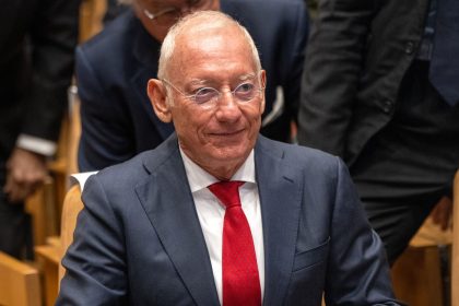 The president and founder of Mango, Isak Andic, during the award ceremony for the 8th Kingdom of Spain Business Career Achievement Award (Iese), at the IESE Business School Barcelona North Campus, on 18 March, 2024 in Barcelona, Catalonia, Spain.