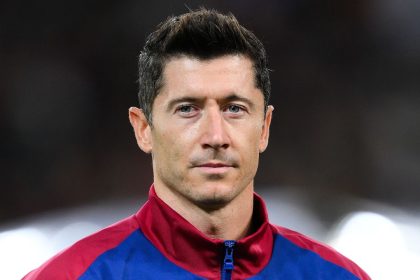 BARCELONA, SPAIN - OCTOBER 01: Robert Lewandowski of  FC Barcelona looks on during the UEFA Champions League 2024/25 League Phase MD2 match between FC Barcelona and BSC Young Boys at Estadi Olimpic Lluis Companys on October 01, 2024 in Barcelona, Spain. (Photo by David Ramos/Getty Images)