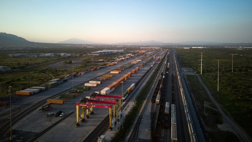 The Canadian Pacific Kansas City Intermodal Terminal in Mexico. Last year, Mexico surpassed China to become the top exporter of goods to the US. But that could change now that President-elect Donald Trump is threatening new across-the-board tariffs on Mexican goods.