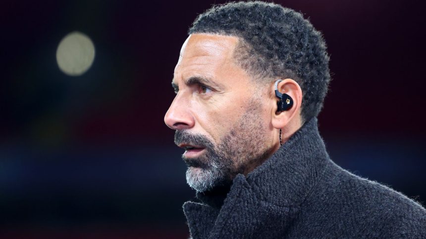 LIVERPOOL, ENGLAND - NOVEMBER 27: Rio Ferdinand looks on ahead of the UEFA Champions League 2024/25 League Phase MD5 match between Liverpool FC and Real Madrid C.F. at Anfield on November 27, 2024 in Liverpool, England. (Photo by Chris Brunskill/Fantasista/Getty Images)