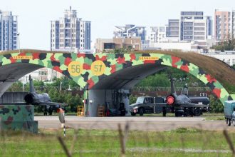 Taiwanese air force Mirage 2000 fighter jets are seen at an air force base in Hsinchu, Taiwan on December 9, 2024.