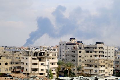 GAZA CITY, GAZA - DECEMBER 12: Smoke rises after Israeli airstrikes hit Gaza Strip on December 12, 2024. (Photo by Mahmoud Isleem/Anadolu via Getty Images)