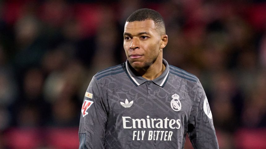 Kylian Mbappé during a match between Girona and Real Madrid on December 7.