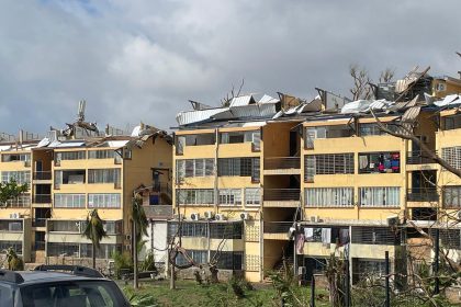 A photo taken on December 15, 2024 shows torn-off roofs of residential buildings after the cyclone Chido hit France's Indian Ocean territory of Mayotte.