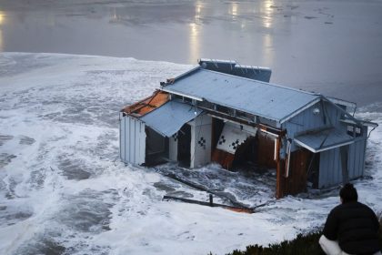 A pier collapsed into the ocean and floated away off the US state of California on December 23, 2024, weather authorities said, as the region was pounded by a powerful storm. Lifeguards rescued two people after the structure in Santa Cruz broke free, firefighters said, while a third person managed to get themselves out of trouble.