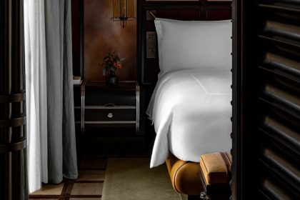 Each room in Orient Express La Minerva is completed with at least one king size bed and luxurious Italian linens.