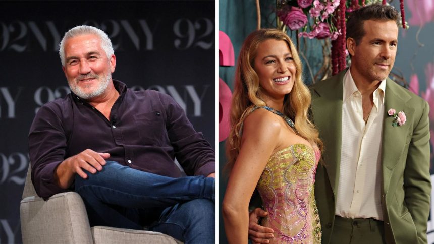 Paul Hollywood, Blake Lively and Ryan Reynolds.