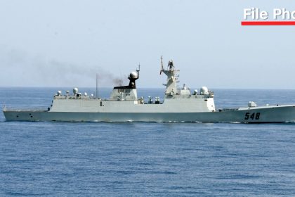 A Chinese People's Liberation Army Navy vessel transits the Gulf of Aden prior to conducting a bilateral counter-piracy exercise with the U.S. Navy in 2012.