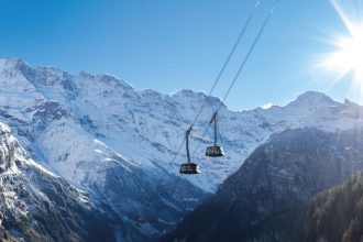 The Schilthorn Cableway is a vertiginous ride over Switzerland's Lauterbrunnen valley.