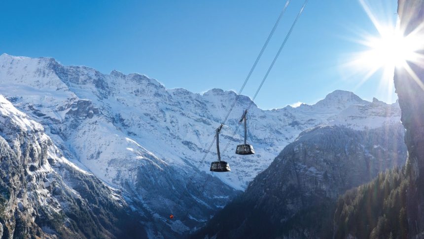 The Schilthorn Cableway is a vertiginous ride over Switzerland's Lauterbrunnen valley.