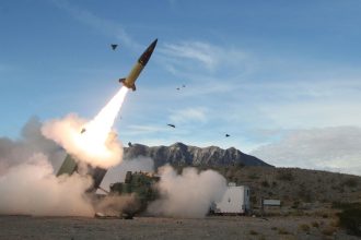 An early version of an Army Tactical Missile System is tested December 14, 2021, at White Sands Missile Range in New Mexico.