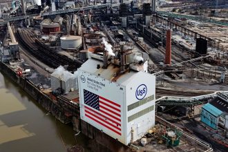 A US Steel plant in Clairton, Pennsylvania in February 2024