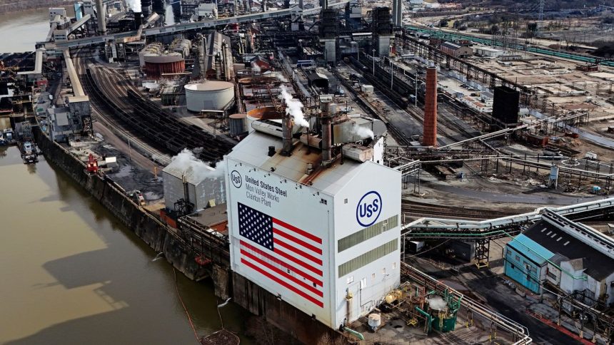 A US Steel plant in Clairton, Pennsylvania in February 2024