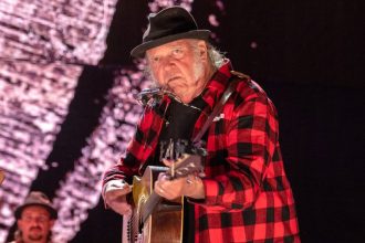 Neil Young performs in concert during Farm Aid 2024 at Saratoga Performing Arts Center on September 21, 2024 in Saratoga Springs, New York.