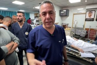 Dr. Hussam Abu Safiya speaks to CNN at Kamal Adwan Hospital in Gaza.