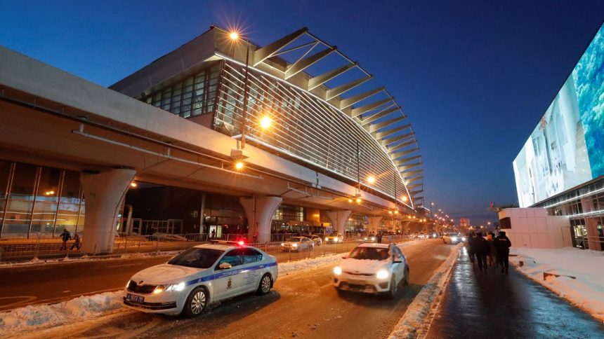 Vnukovo International Airport in Moscow, Russia in 2021.