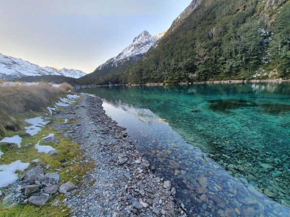 In New Zealand’s Nelson Lakes National Park, about 1,200 meters (4,000 feet) above sea level and a two-day hike from nearest civilization, lies Rotomairewhenua, or Blue Lake.