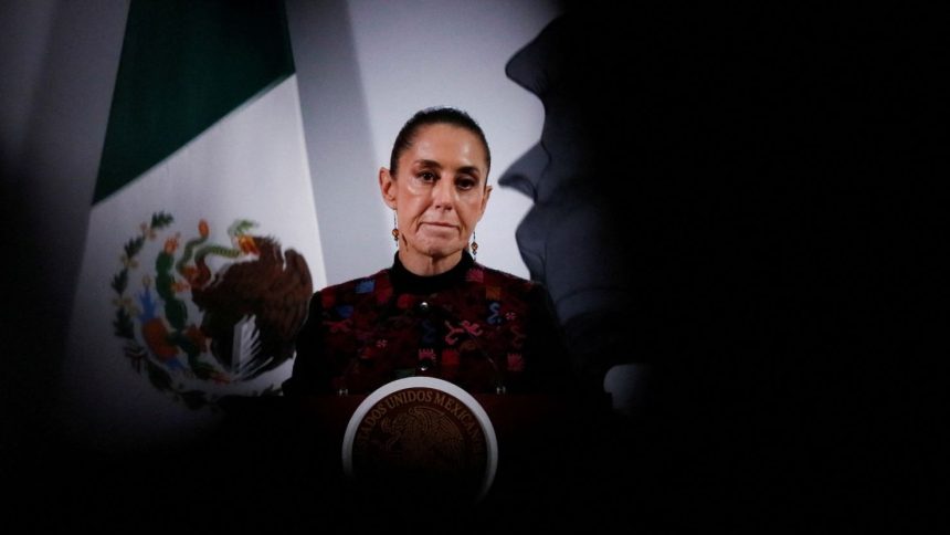 Mexico's President Claudia Sheinbaum at the National Palace, in Mexico City, Mexico, on January 8, 2025.