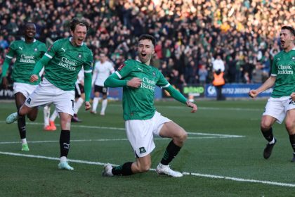 Ryan Hardie celebrates scoring the only goal of the match.